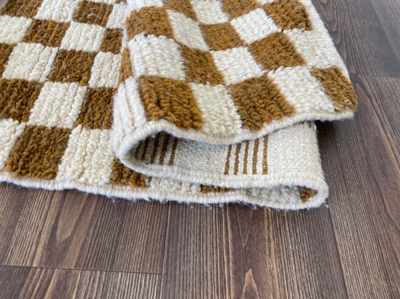 Light Brown and white area rug