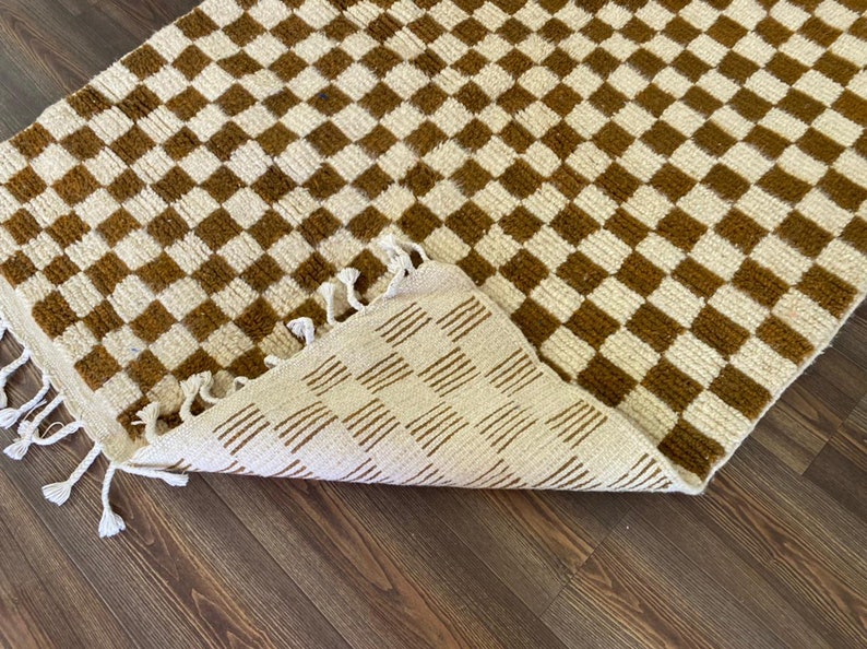 Light Brown and white area rug