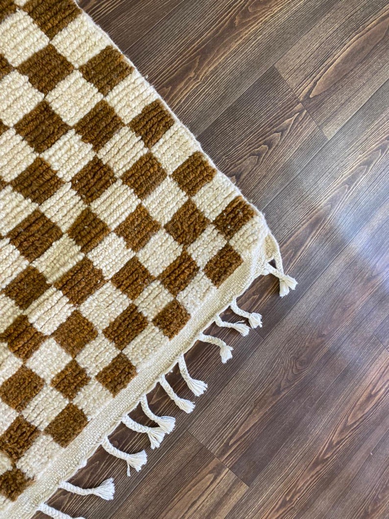 Light Brown and white area rug