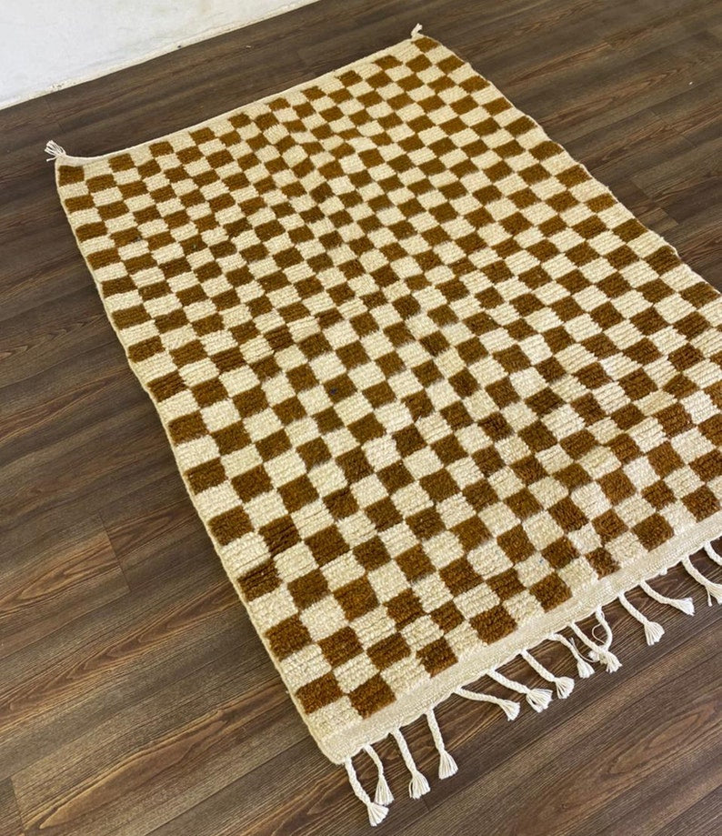 Light Brown and white area rug