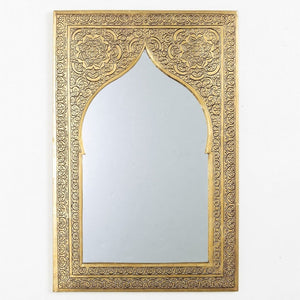 Moroccan Handmade Brass Wall Mirror - Decorative, Unique Gift, Bathroom,