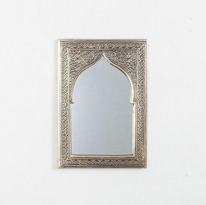 Moroccan Handmade Brass Wall Mirror - Decorative, Unique Gift, Bathroom,