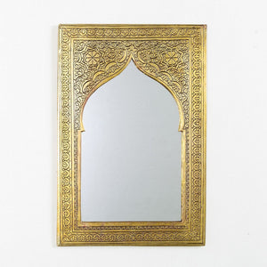 Moroccan Handmade Brass Wall Mirror - Decorative, Unique Gift, Bathroom,