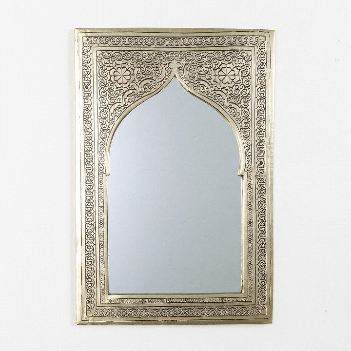 Moroccan Handmade Brass Wall Mirror - Decorative, Unique Gift, Bathroom,