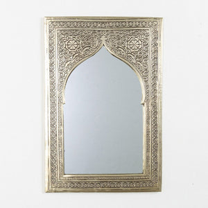 Moroccan Handmade Brass Wall Mirror - Decorative, Unique Gift, Bathroom,