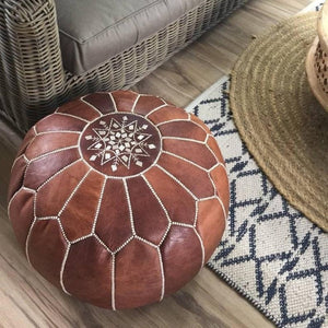 Moroccan Pouf Ottoman Bown - GFM