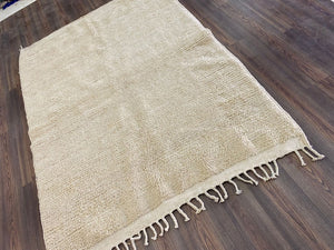 Moroccan rug Off-white, Solid rug, Plain rug, Solid Moroccan plain rug