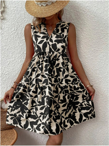 Summer Women Dress Sleeveless V Neck, Boho Beach Dress Casual Loose Kn Summer Women Dress Sleeveless V Neck, Boho Beach Dress Casual Loose Kn