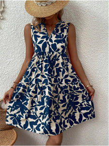 Summer Women Dress Sleeveless V Neck, Boho Beach Dress Casual Loose Kn Summer Women Dress Sleeveless V Neck, Boho Beach Dress Casual Loose Kn