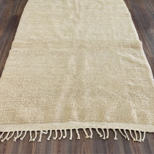 Moroccan rug Off-white, Solid rug, Plain rug, Solid Moroccan plain rug