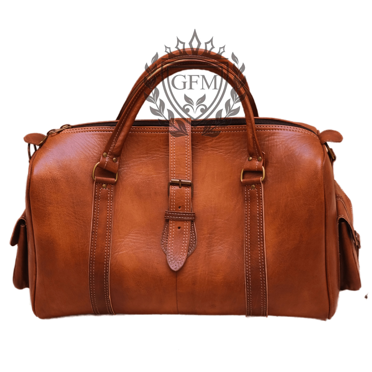 Leather travel bag Tan Color