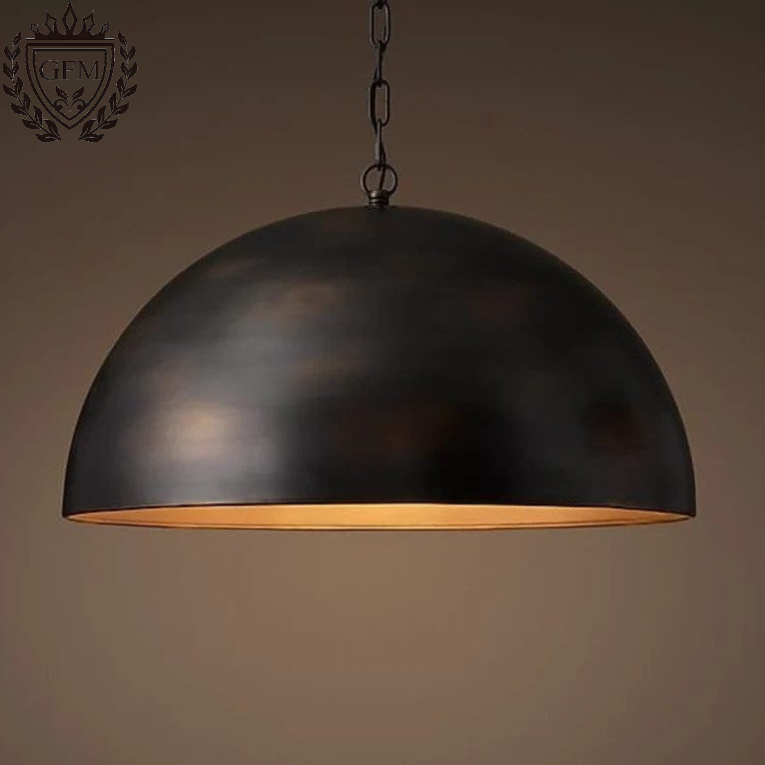 Modern Black Dome Ceiling Light