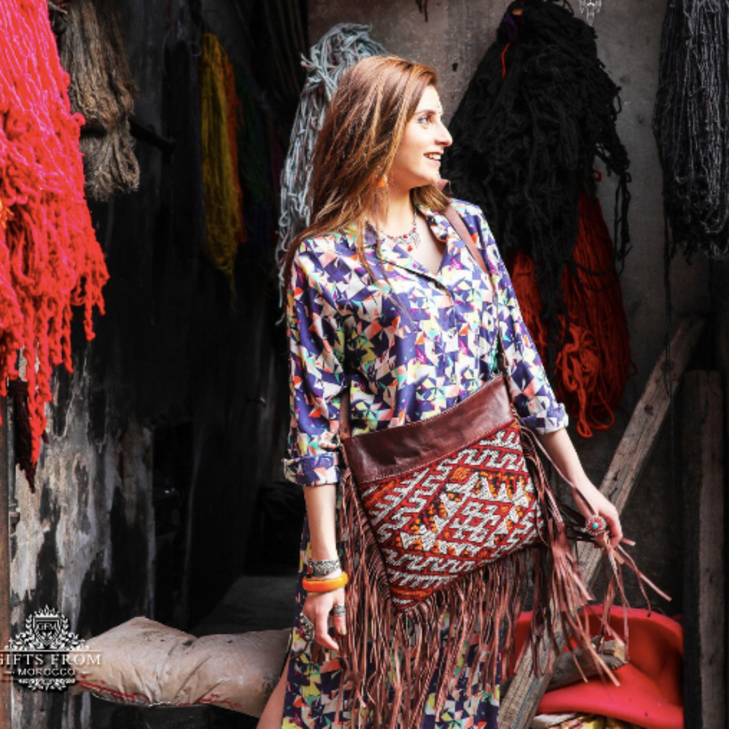 Bohemian women bags, kilim bag