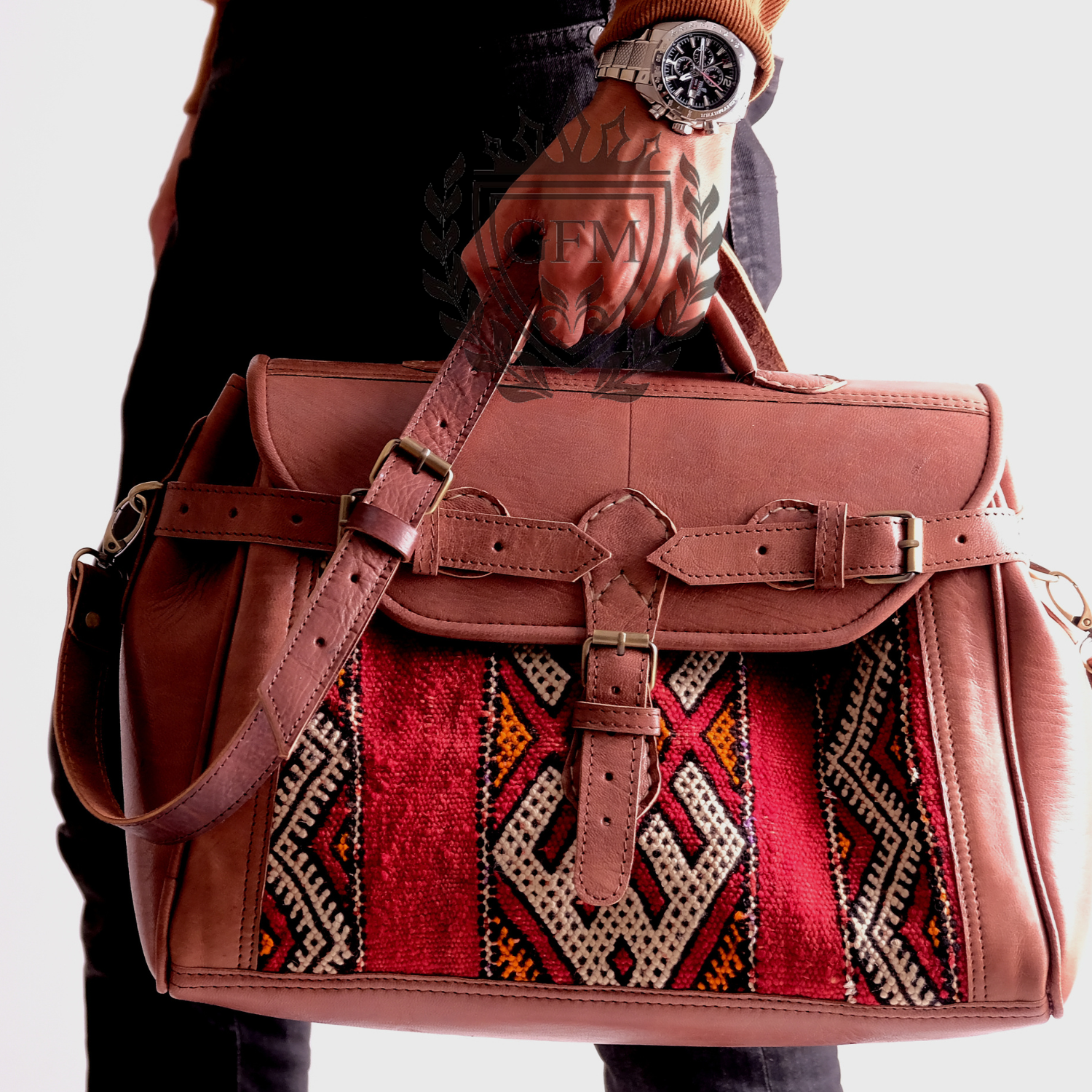 Genuine Leather - Unique Travel Bag