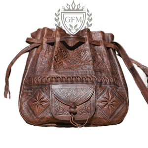 Moroccan leather bag Brown