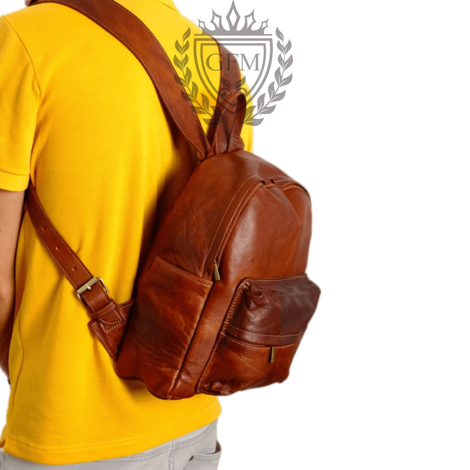Travel Backpack , Brown Leather Backpack