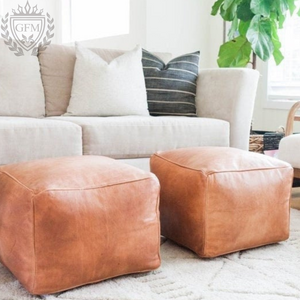 Set of 2 Pouf, Living Room Pouf