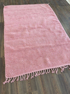 custom made moroccan berber solid pink area rug