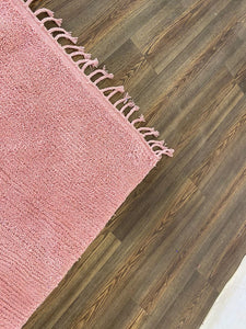 custom made moroccan berber solid pink area rug