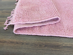 custom made moroccan berber solid pink area rug