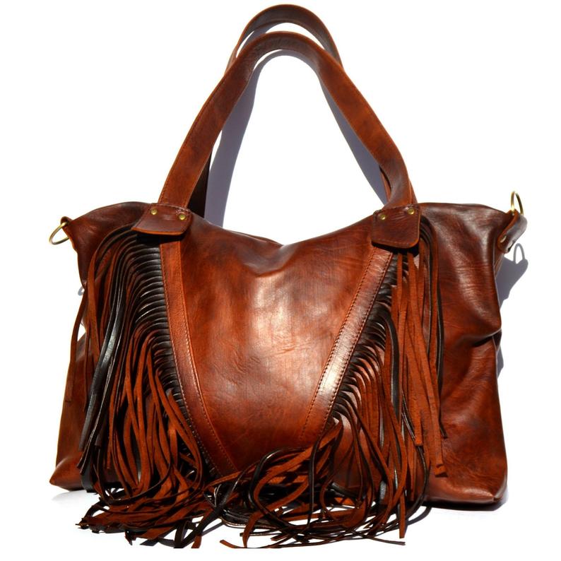 Fringe purse ,  bridesmaid Leather bag , Leather Hobo Purse