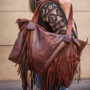 Fringe purse ,  bridesmaid Leather bag , Leather Hobo Purse