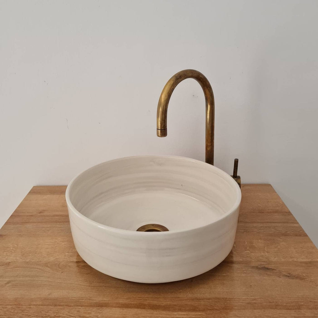  bathroom wash basin, Moroccan sink, vessel sink, countertop bowl sink, Mid Century Modern lavatory, solid brass drain, handmade ceramic sink, bathroom decor, home decor, Moroccan craftsmanship, unique sink, han