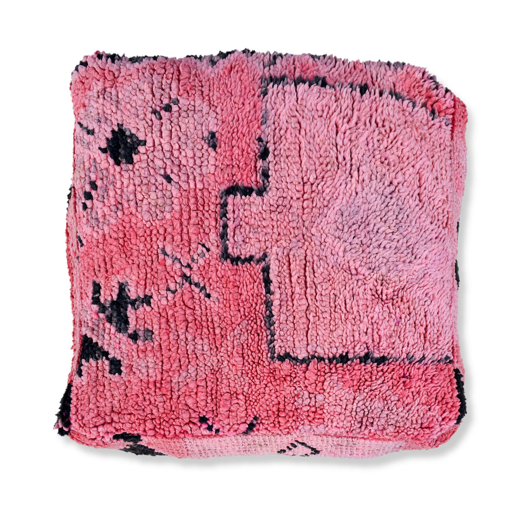 Handmade Moroccan Floor Cushion - Vintage Bohemian Pouf Pillow