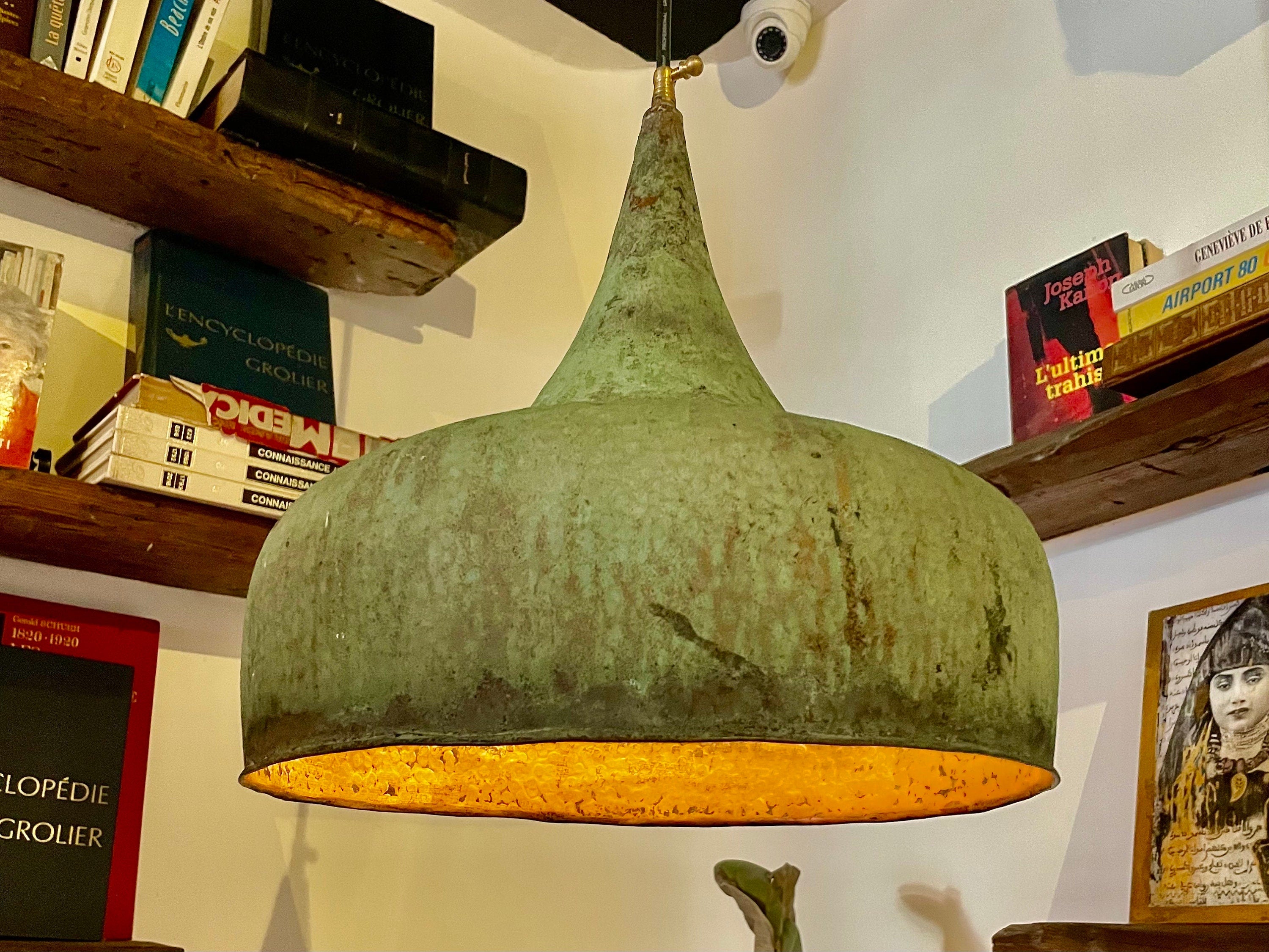 Handmade Brass Dome Pendant Light | Hanging Lamp | Kitchen Island Light | Art Decor Lamp - Various Sizes