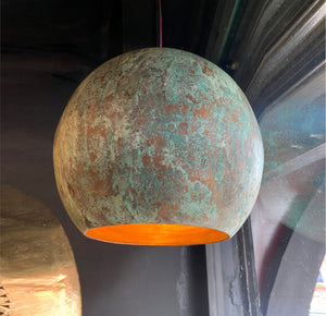Copper Patina Pendant Light 