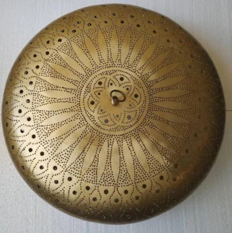Moroccan brass pendant light