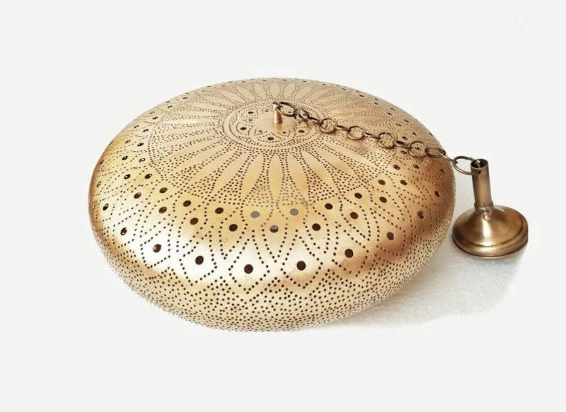 Moroccan brass pendant light